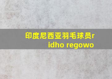 印度尼西亚羽毛球员ridho regowo